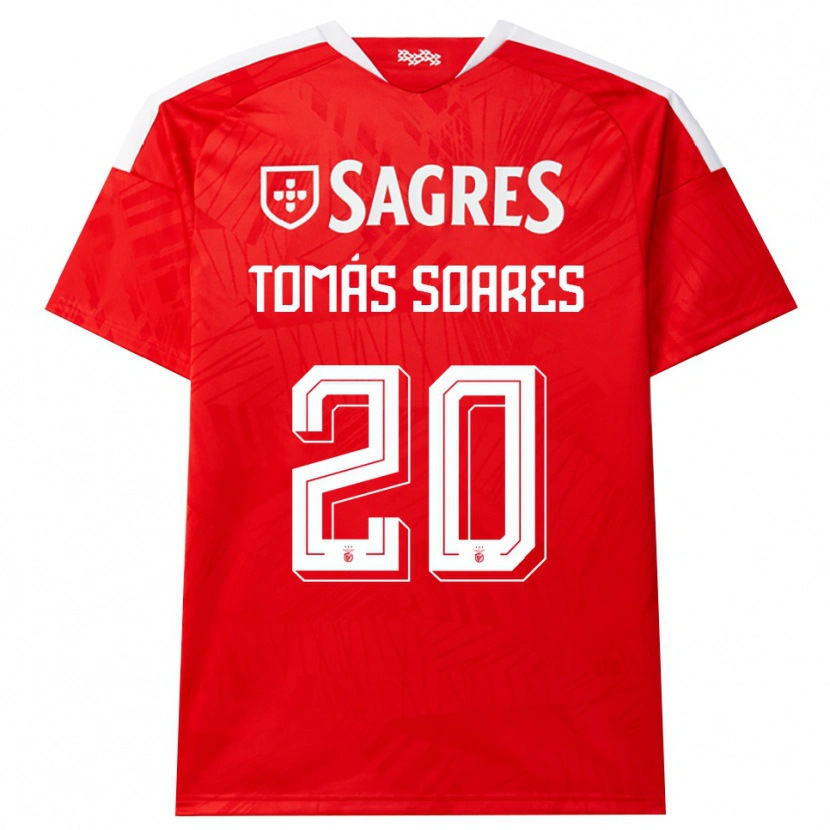 Danxen Kinderen Tomás Soares #20 Rood Wit Geel Thuisshirt Thuistenue 2026/27 T-Shirt