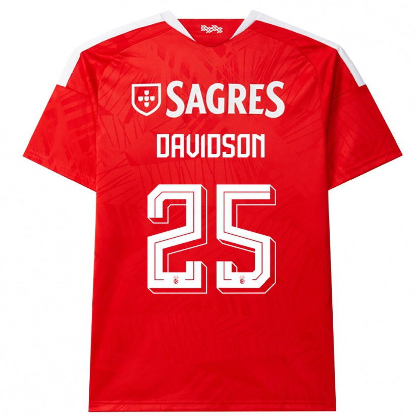 Danxen Kinderen Chandra Davidson #25 Rood Wit Geel Thuisshirt Thuistenue 2026/27 T-Shirt