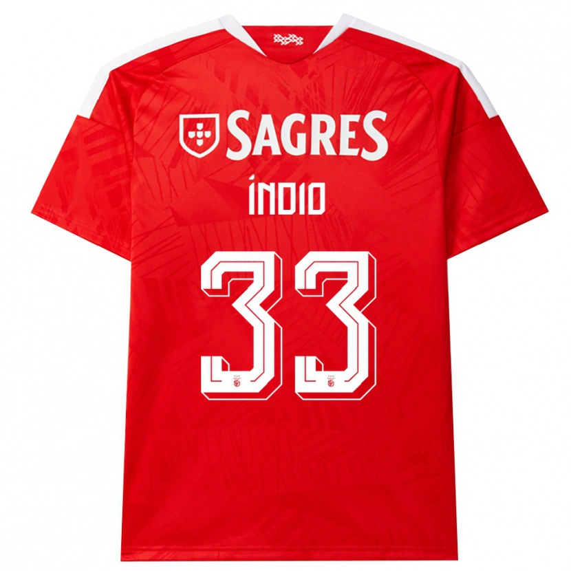 Danxen Kinderen Gabriel Índio #33 Rood Wit Geel Thuisshirt Thuistenue 2026/27 T-Shirt