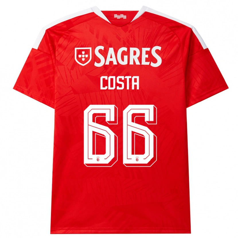 Danxen Kinderen Rute Costa #66 Rood Wit Geel Thuisshirt Thuistenue 2026/27 T-Shirt
