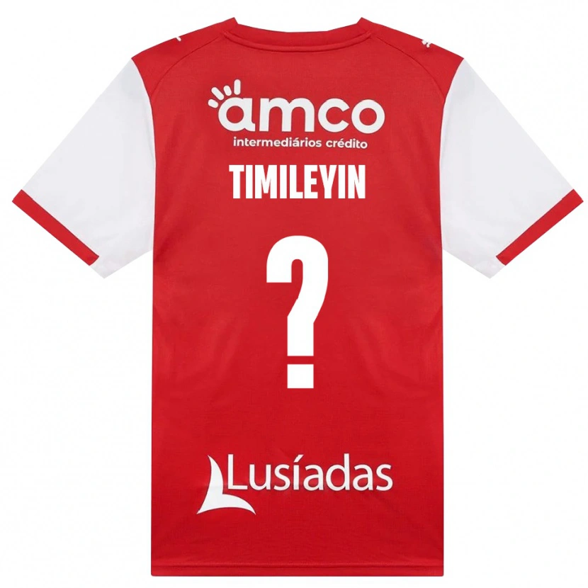 Danxen Kinderen Adebisi Timileyin #0 Wit Rood Zwart Thuisshirt Thuistenue 2026/27 T-Shirt