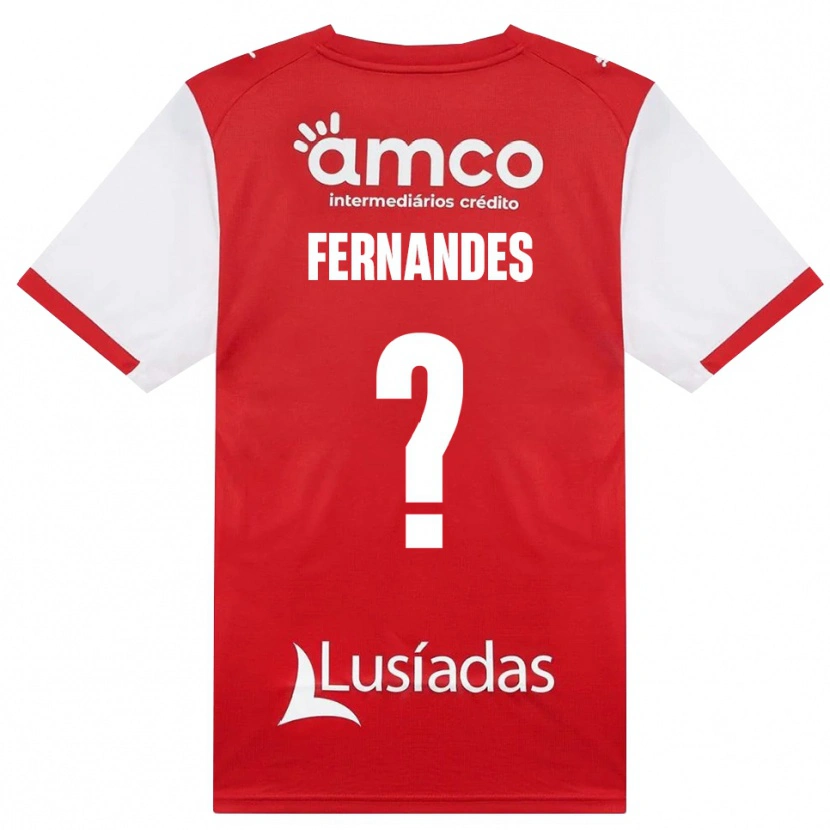 Danxen Kinderen Martim Fernandes #0 Wit Rood Zwart Thuisshirt Thuistenue 2026/27 T-Shirt
