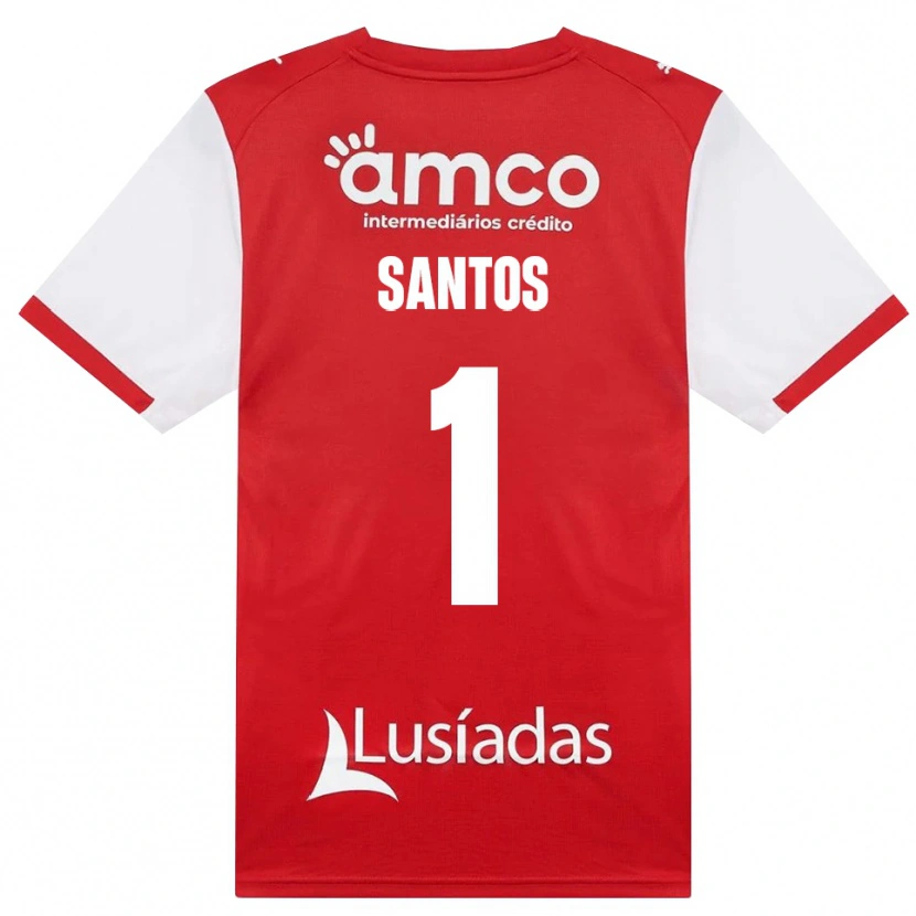 Danxen Kinderen Matheus Santos #1 Wit Rood Zwart Thuisshirt Thuistenue 2026/27 T-Shirt