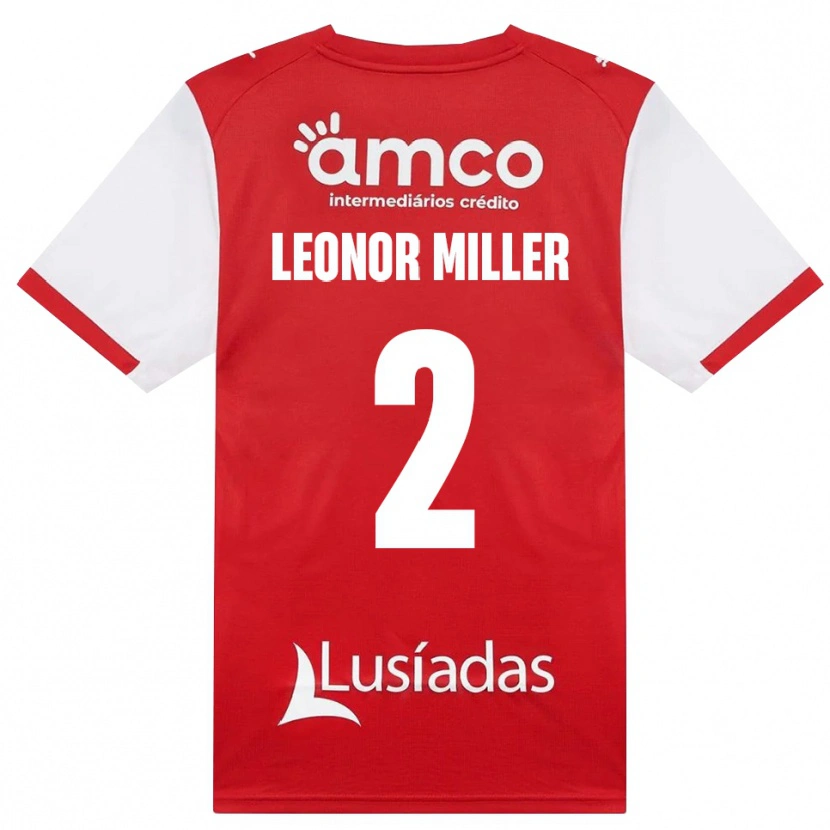 Danxen Kinderen Maria Leonor #2 Wit Rood Zwart Thuisshirt Thuistenue 2026/27 T-Shirt