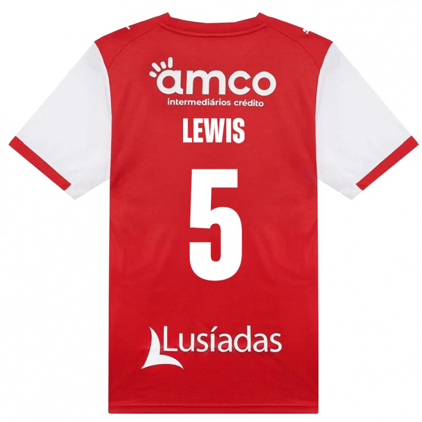 Danxen Kinderen Leah Lewis #5 Wit Rood Zwart Thuisshirt Thuistenue 2026/27 T-Shirt
