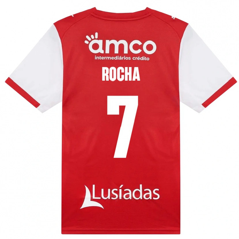 Danxen Kinderen Carolina Rocha #7 Wit Rood Zwart Thuisshirt Thuistenue 2026/27 T-Shirt
