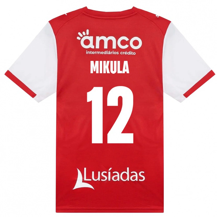 Danxen Kinderen Matviy Mikula #12 Wit Rood Zwart Thuisshirt Thuistenue 2026/27 T-Shirt