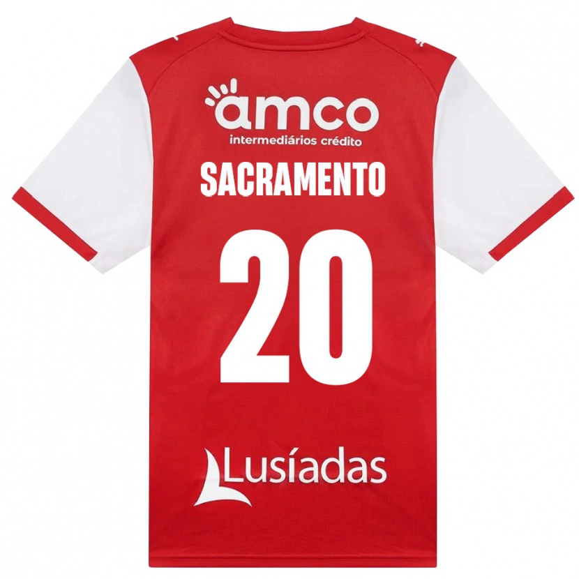 Danxen Kinderen Medgilson Sacramento #20 Wit Rood Zwart Thuisshirt Thuistenue 2026/27 T-Shirt