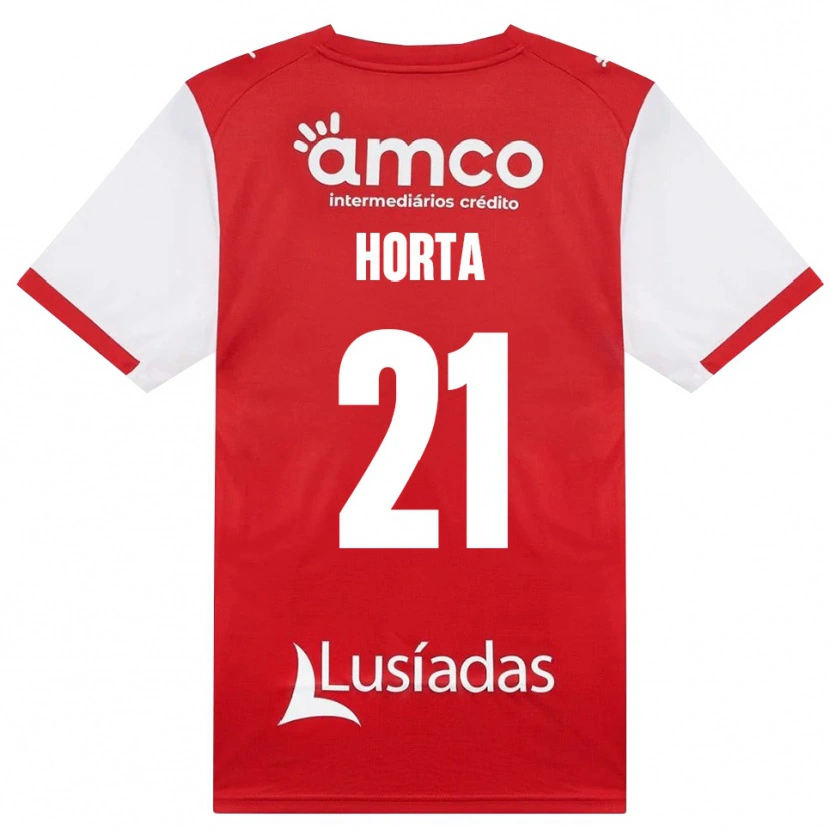 Danxen Kinderen Ricardo Horta #21 Wit Rood Zwart Thuisshirt Thuistenue 2026/27 T-Shirt