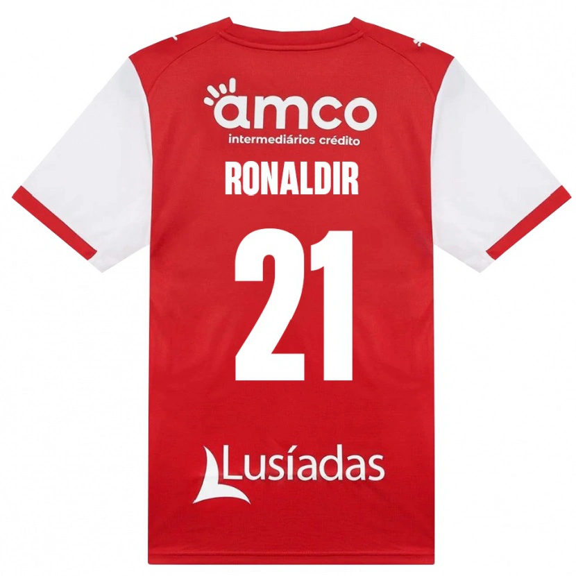 Danxen Kinderen Ronaldir Pereira Dos Santos #21 Wit Rood Zwart Thuisshirt Thuistenue 2026/27 T-Shirt