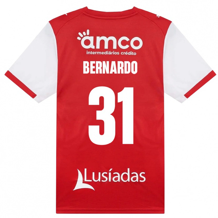 Danxen Kinderen Bernardo Caltabiano Parise Fontes #31 Wit Rood Zwart Thuisshirt Thuistenue 2026/27 T-Shirt