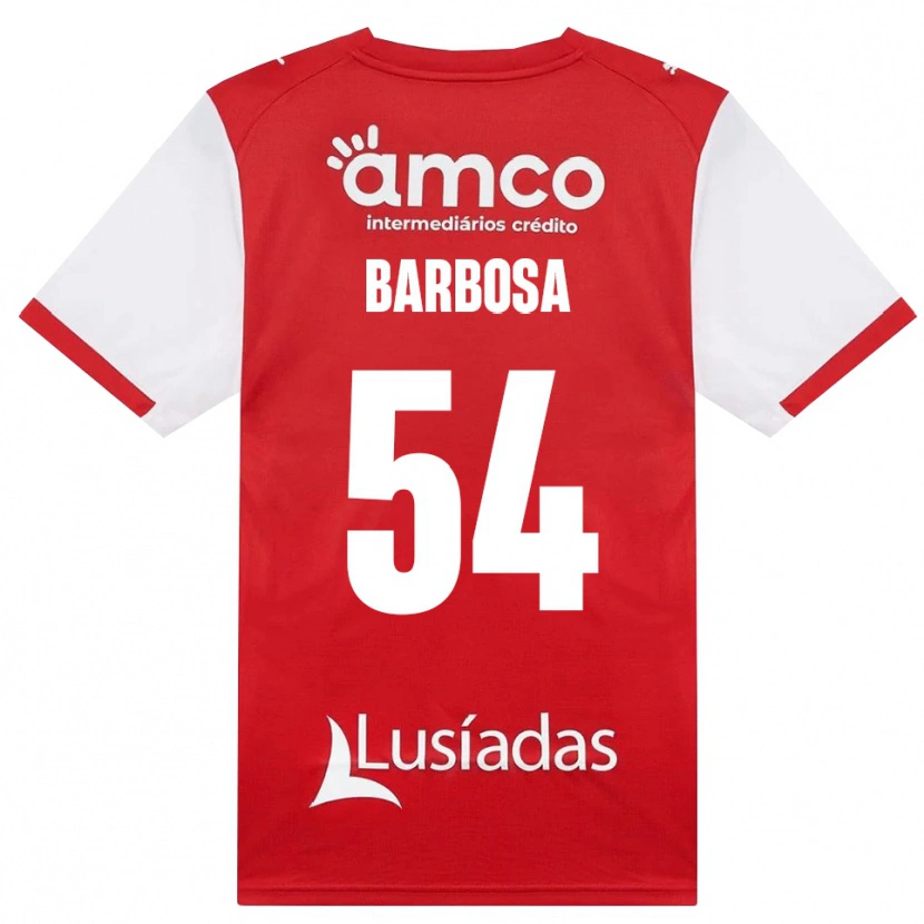 Danxen Kinderen Gui Barbosa #54 Wit Rood Zwart Thuisshirt Thuistenue 2026/27 T-Shirt