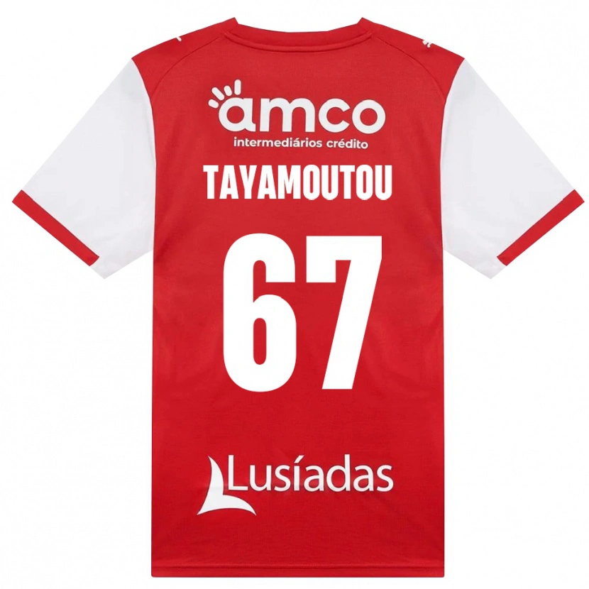 Danxen Kinderen Enzo Tayamoutou #67 Wit Rood Zwart Thuisshirt Thuistenue 2026/27 T-Shirt