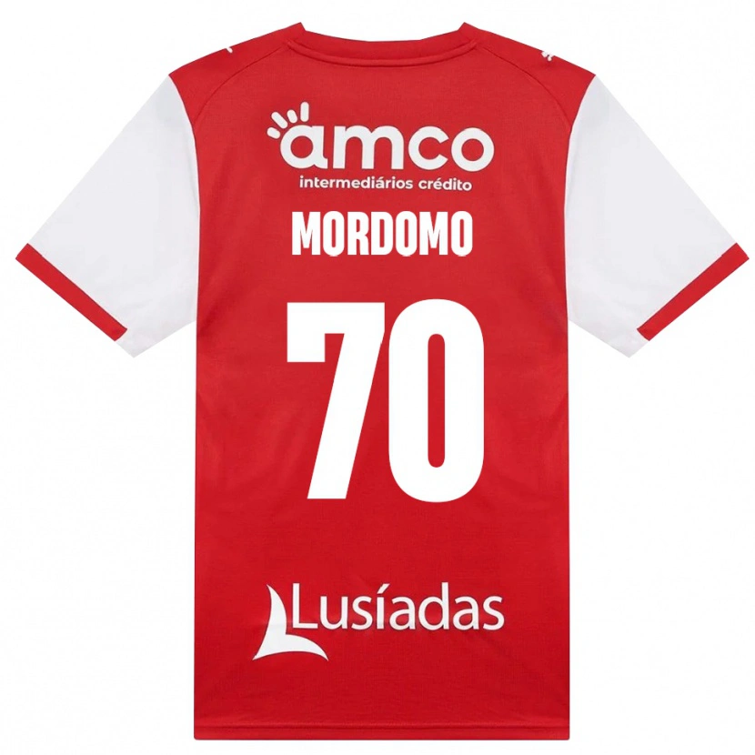 Danxen Kinderen Mordomo #70 Wit Rood Zwart Thuisshirt Thuistenue 2026/27 T-Shirt
