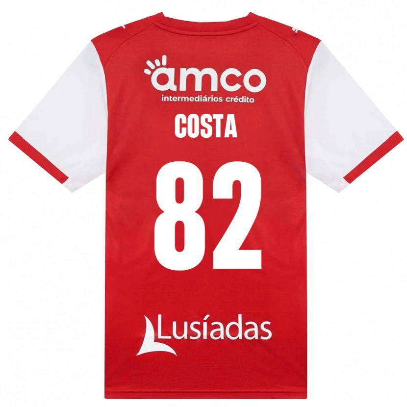 Danxen Kinderen Gui Costa #82 Wit Rood Zwart Thuisshirt Thuistenue 2026/27 T-Shirt