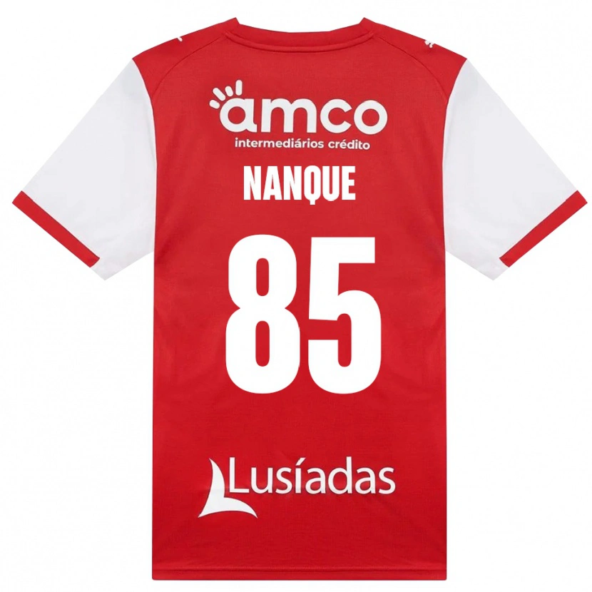Danxen Kinderen Edgar Nanque #85 Wit Rood Zwart Thuisshirt Thuistenue 2026/27 T-Shirt