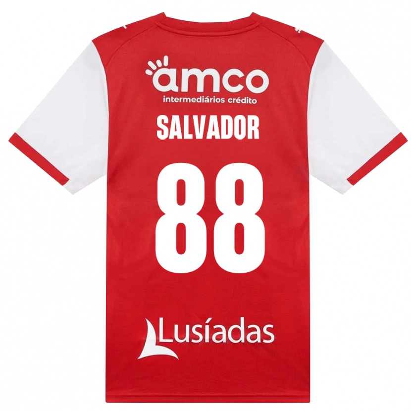 Danxen Kinderen João Salvador #88 Wit Rood Zwart Thuisshirt Thuistenue 2026/27 T-Shirt