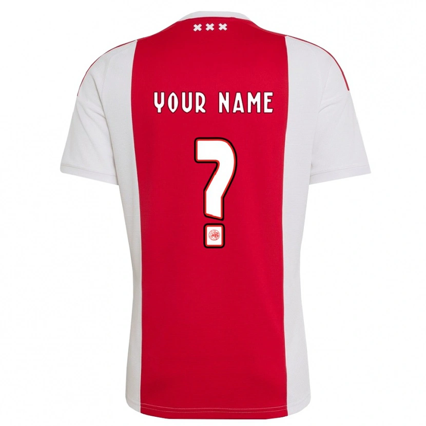 Danxen Kinderen Uw Naam #0 Rood Wit Geel Thuisshirt Thuistenue 2026/27 T-Shirt