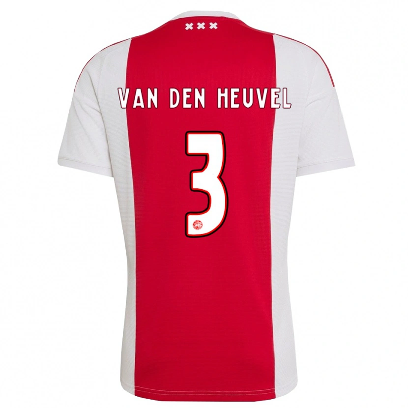 Danxen Kinderen Nino Van Den Heuvel #3 Rood Wit Geel Thuisshirt Thuistenue 2026/27 T-Shirt