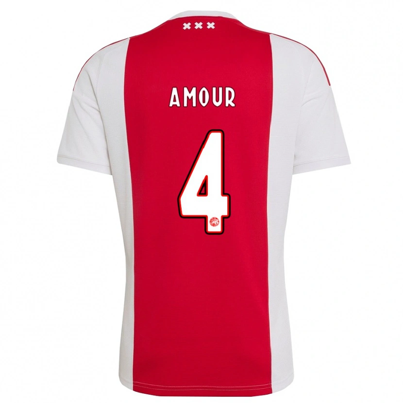 Danxen Kinderen Jahyendrow Amour #4 Rood Wit Geel Thuisshirt Thuistenue 2026/27 T-Shirt