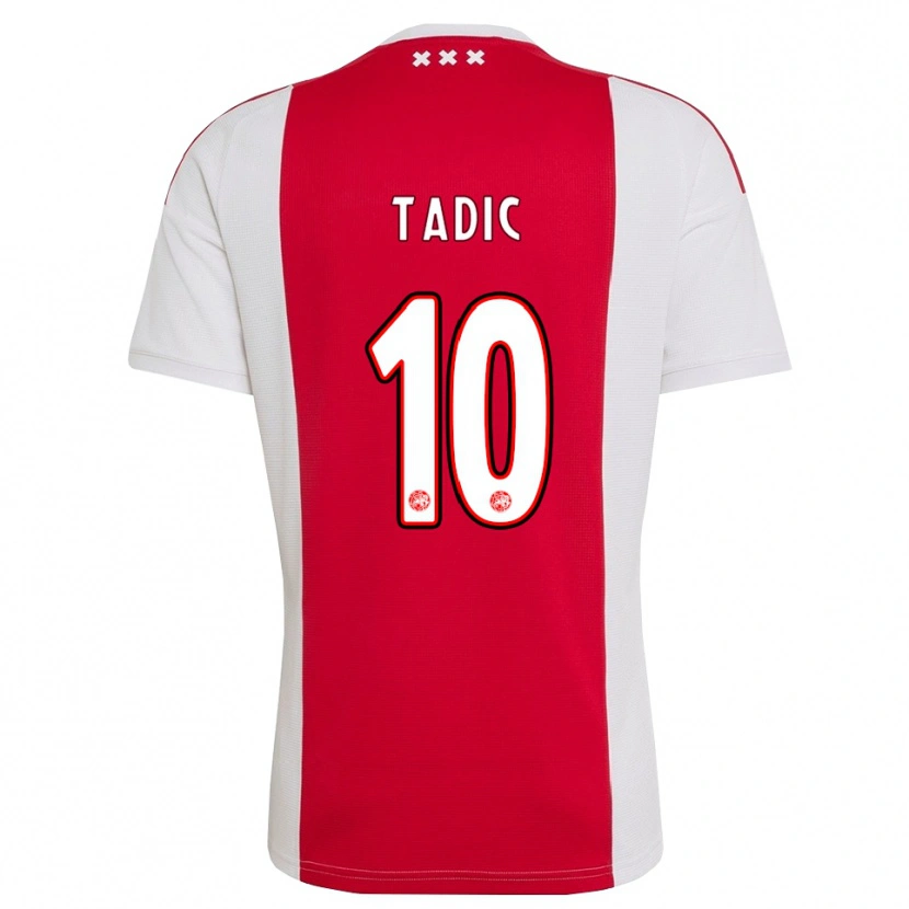 Danxen Kinderen Dusan Tadic #10 Rood Wit Geel Thuisshirt Thuistenue 2026/27 T-Shirt