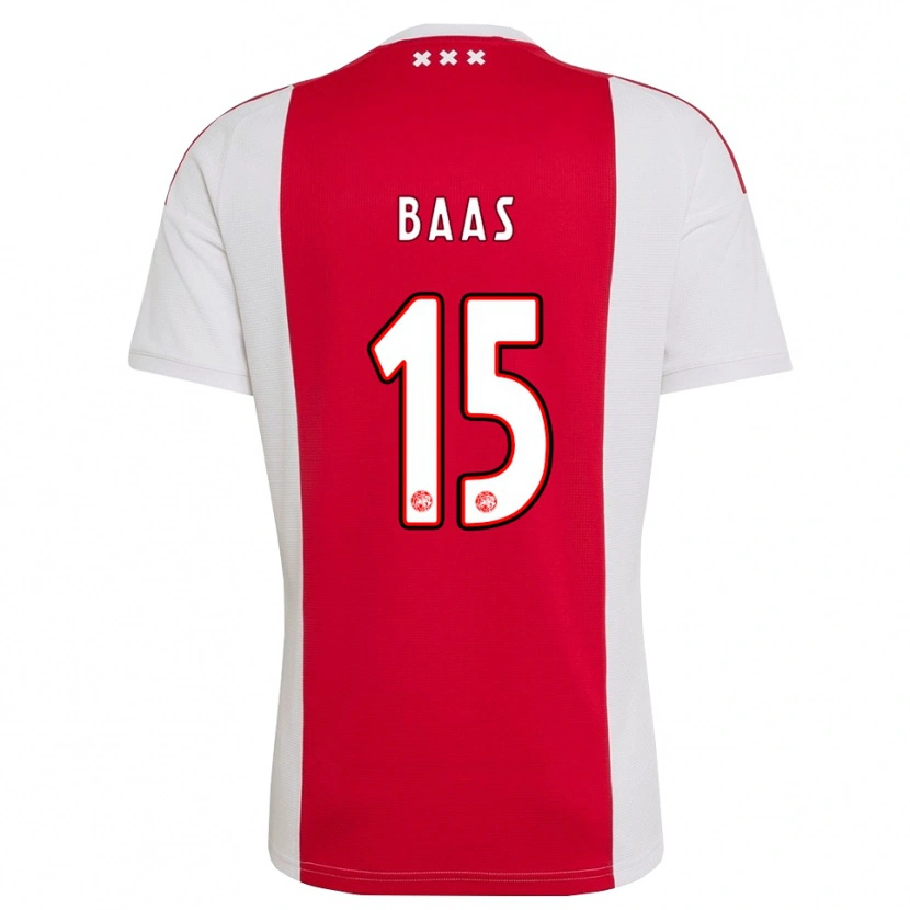 Danxen Kinderen Youri Baas #15 Rood Wit Geel Thuisshirt Thuistenue 2026/27 T-Shirt