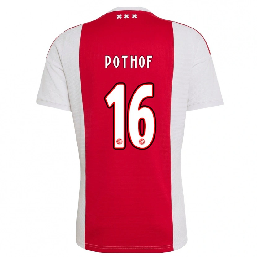 Danxen Kinderen Isa Pothof #16 Rood Wit Geel Thuisshirt Thuistenue 2026/27 T-Shirt