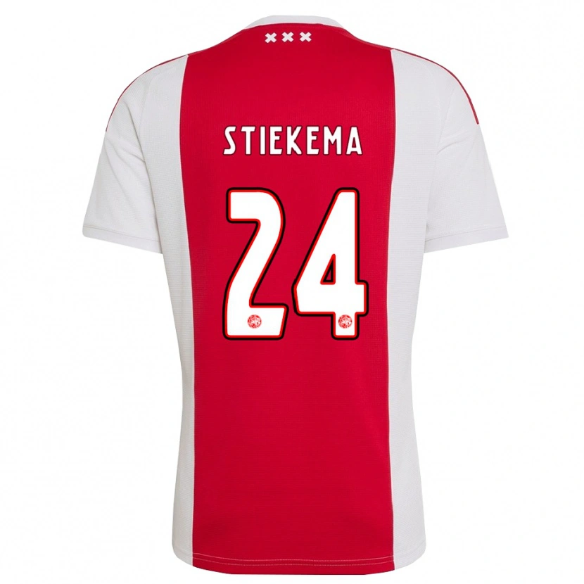 Danxen Kinderen Iris Stiekema #24 Rood Wit Geel Thuisshirt Thuistenue 2026/27 T-Shirt