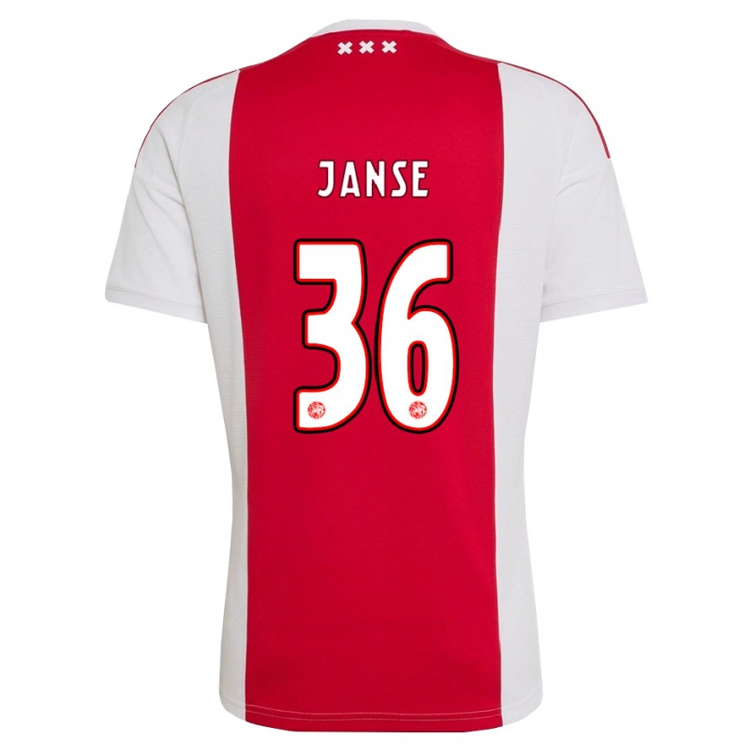 Danxen Kinderen Dies Janse #36 Rood Wit Geel Thuisshirt Thuistenue 2026/27 T-Shirt