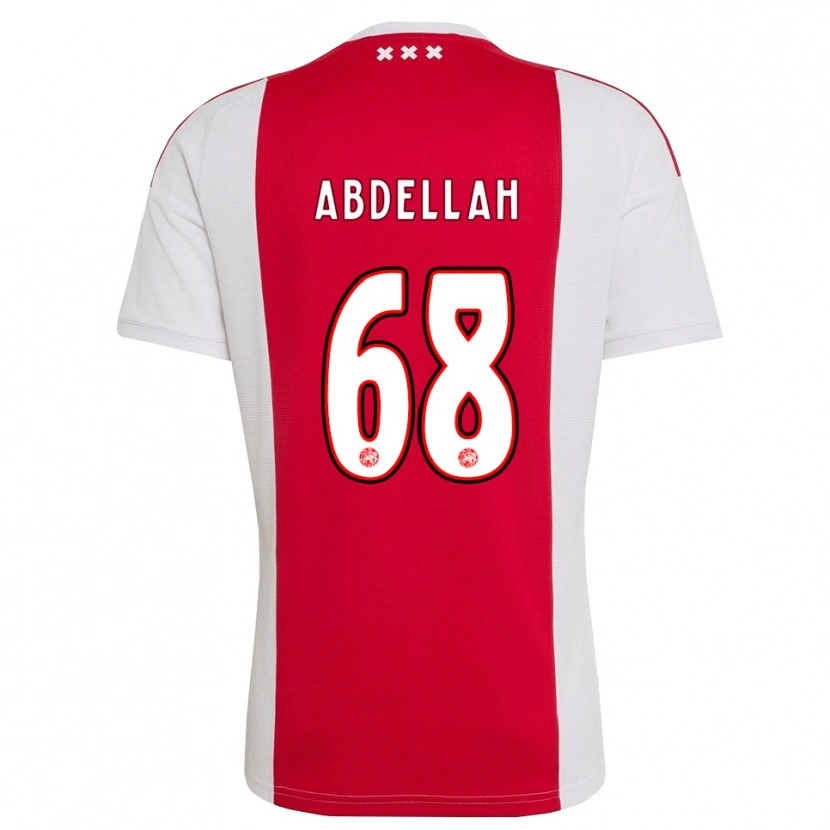 Danxen Kinderen Abdellah Ouazane #68 Rood Wit Geel Thuisshirt Thuistenue 2026/27 T-Shirt