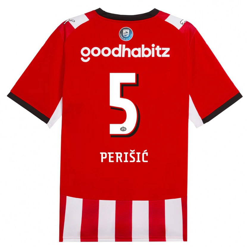 Danxen Kinderen Ivan Perišić #5 Rood Wit Zwart Thuisshirt Thuistenue 2026/27 T-Shirt