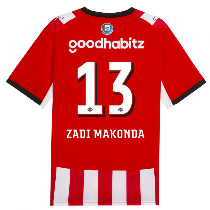 Danxen Kinderen David Zadi Makonda #13 Rood Wit Zwart Thuisshirt Thuistenue 2026/27 T-Shirt