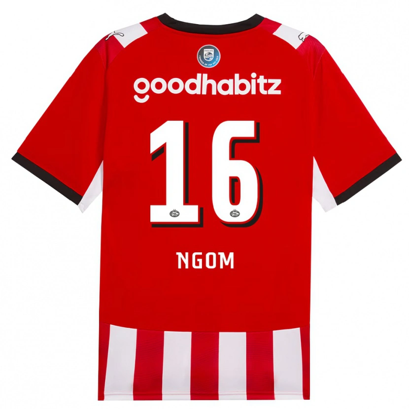 Danxen Kinderen Khadim Ngom #16 Rood Wit Zwart Thuisshirt Thuistenue 2026/27 T-Shirt