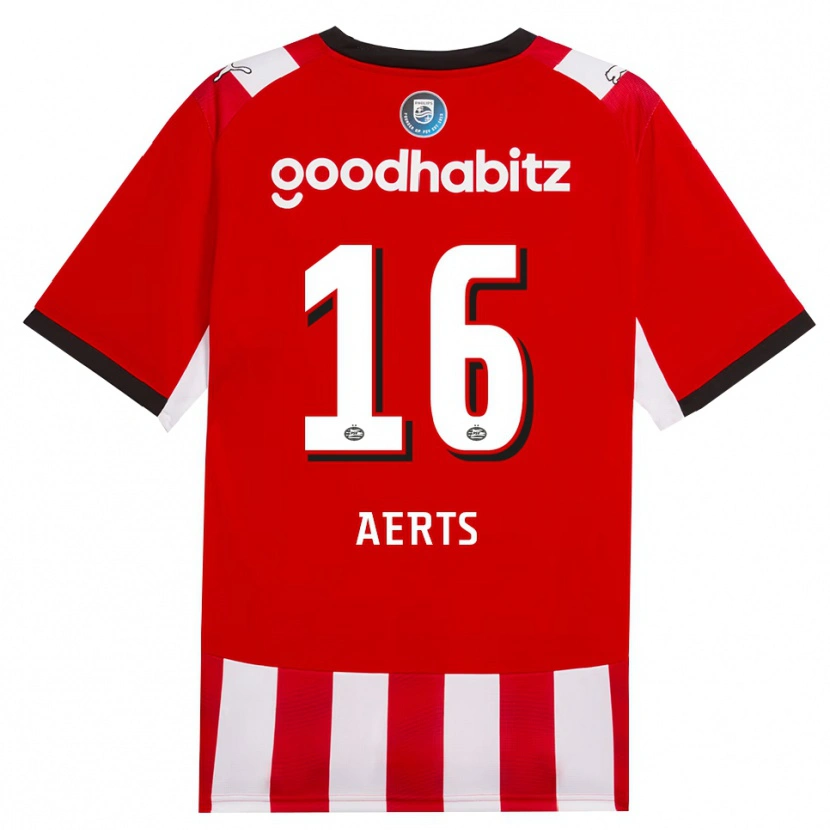 Danxen Kinderen Kane Aerts #16 Rood Wit Zwart Thuisshirt Thuistenue 2026/27 T-Shirt