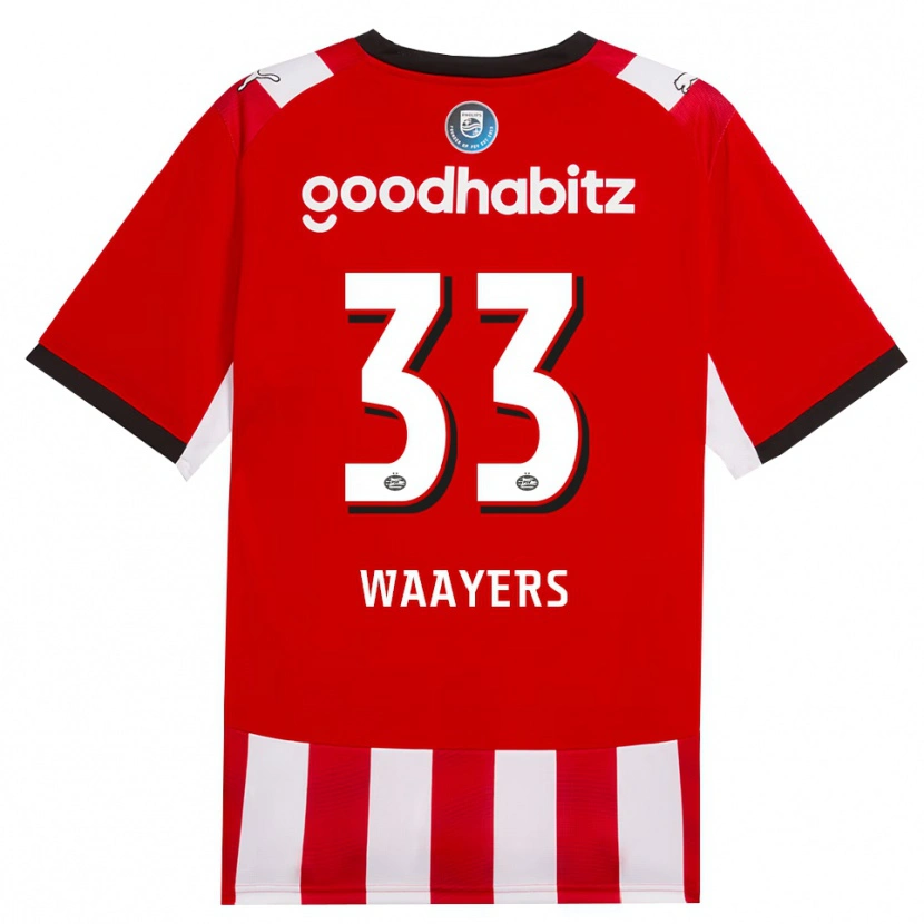 Danxen Kinderen Eus Waayers #33 Rood Wit Zwart Thuisshirt Thuistenue 2026/27 T-Shirt