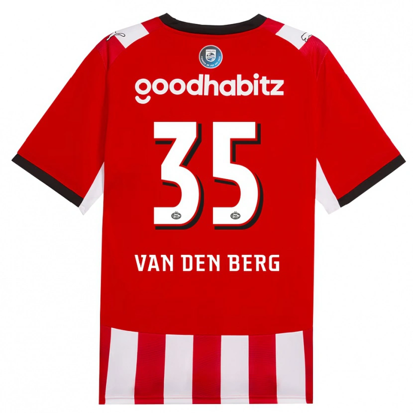 Danxen Kinderen Joël Van Den Berg #35 Rood Wit Zwart Thuisshirt Thuistenue 2026/27 T-Shirt