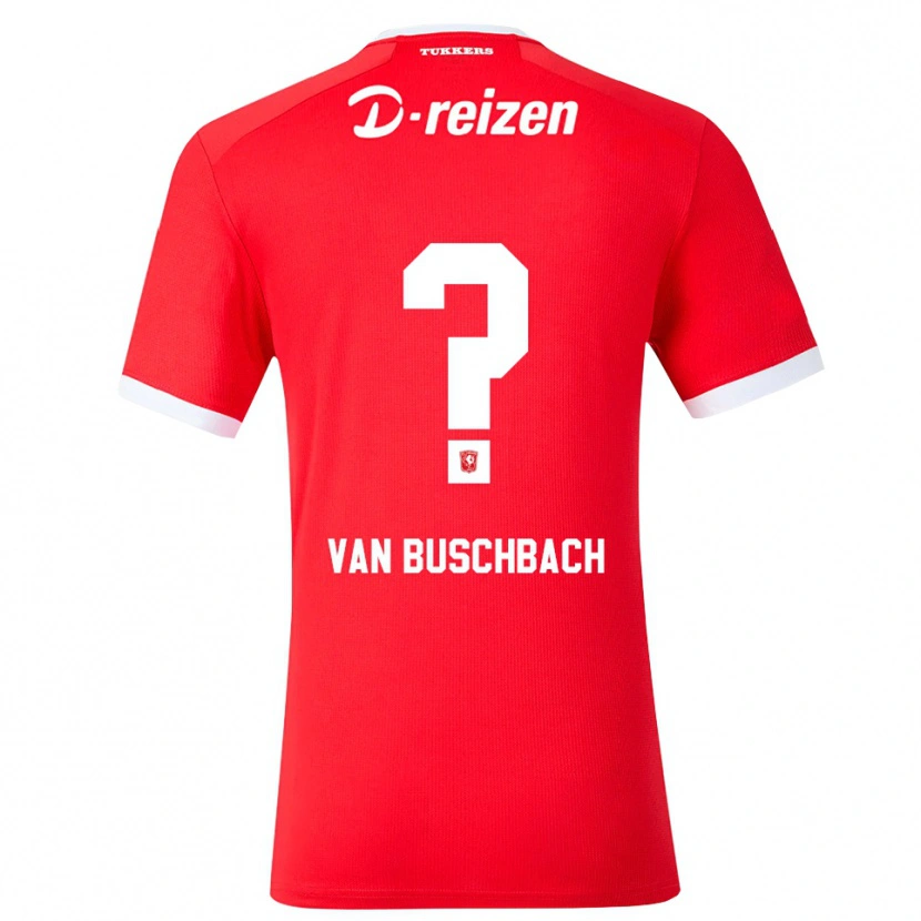 Danxen Kinderen Myles Van Buschbach #0 Rood Wit Thuisshirt Thuistenue 2026/27 T-Shirt