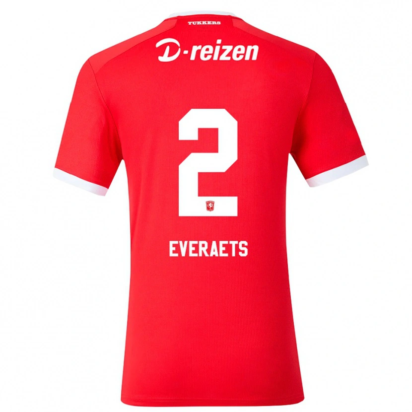 Danxen Kinderen Kim Everaets #2 Rood Wit Thuisshirt Thuistenue 2026/27 T-Shirt