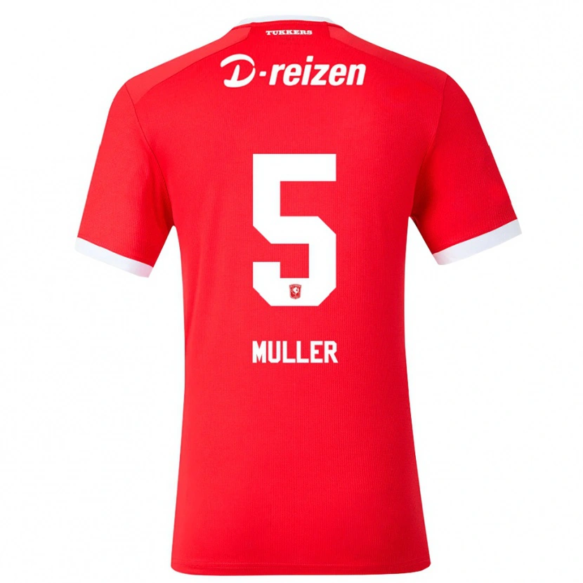 Danxen Kinderen Timothy Muller #5 Rood Wit Thuisshirt Thuistenue 2026/27 T-Shirt
