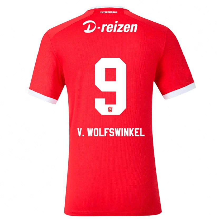 Danxen Kinderen Ricky Van Wolfswinkel #9 Rood Wit Thuisshirt Thuistenue 2026/27 T-Shirt