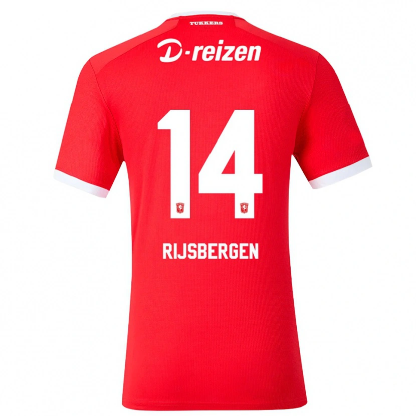 Danxen Kinderen Liz Rijsbergen #14 Rood Wit Thuisshirt Thuistenue 2026/27 T-Shirt