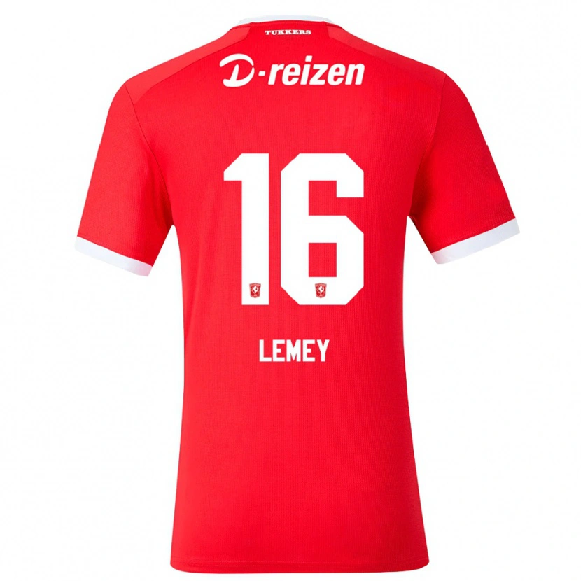 Danxen Kinderen Diede Lemey #16 Rood Wit Thuisshirt Thuistenue 2026/27 T-Shirt