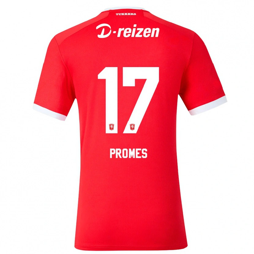 Danxen Kinderen Rodrigo Promes #17 Rood Wit Thuisshirt Thuistenue 2026/27 T-Shirt