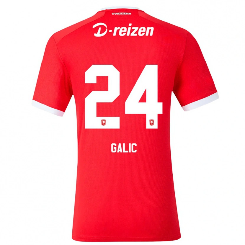 Danxen Kinderen Daniela Galic #24 Rood Wit Thuisshirt Thuistenue 2026/27 T-Shirt