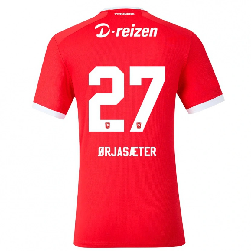 Danxen Kinderen Sondre Ørjasæter #27 Rood Wit Thuisshirt Thuistenue 2026/27 T-Shirt