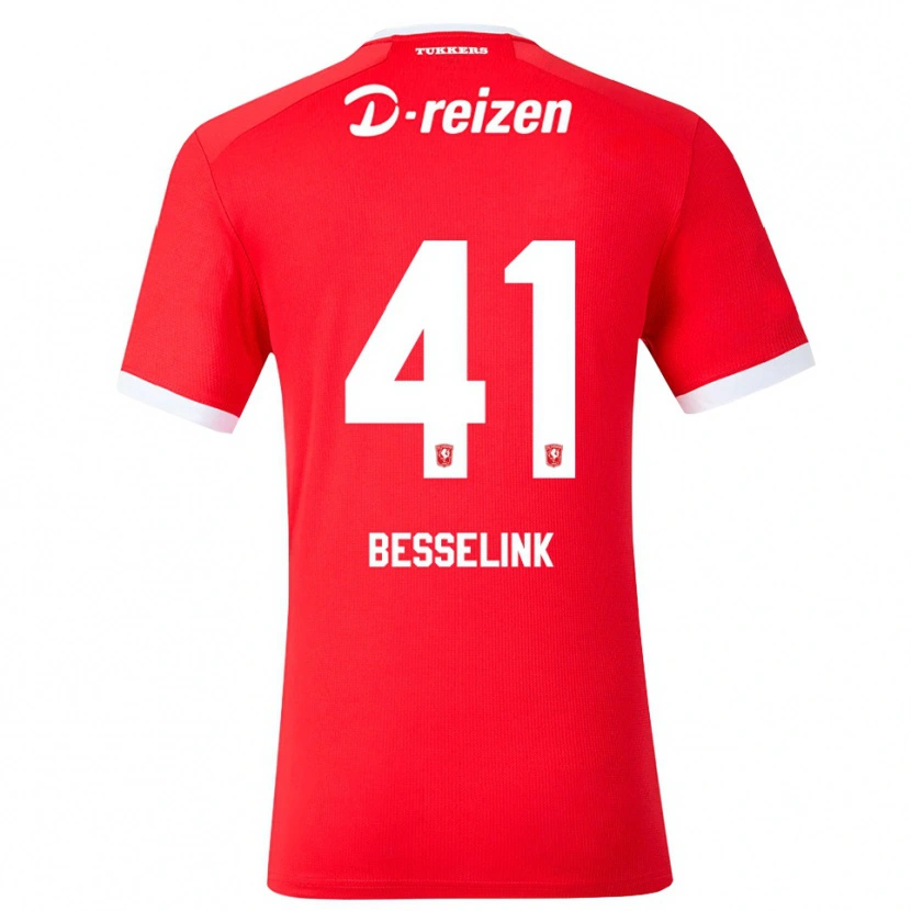 Danxen Kinderen Gijs Besselink #41 Rood Wit Thuisshirt Thuistenue 2026/27 T-Shirt