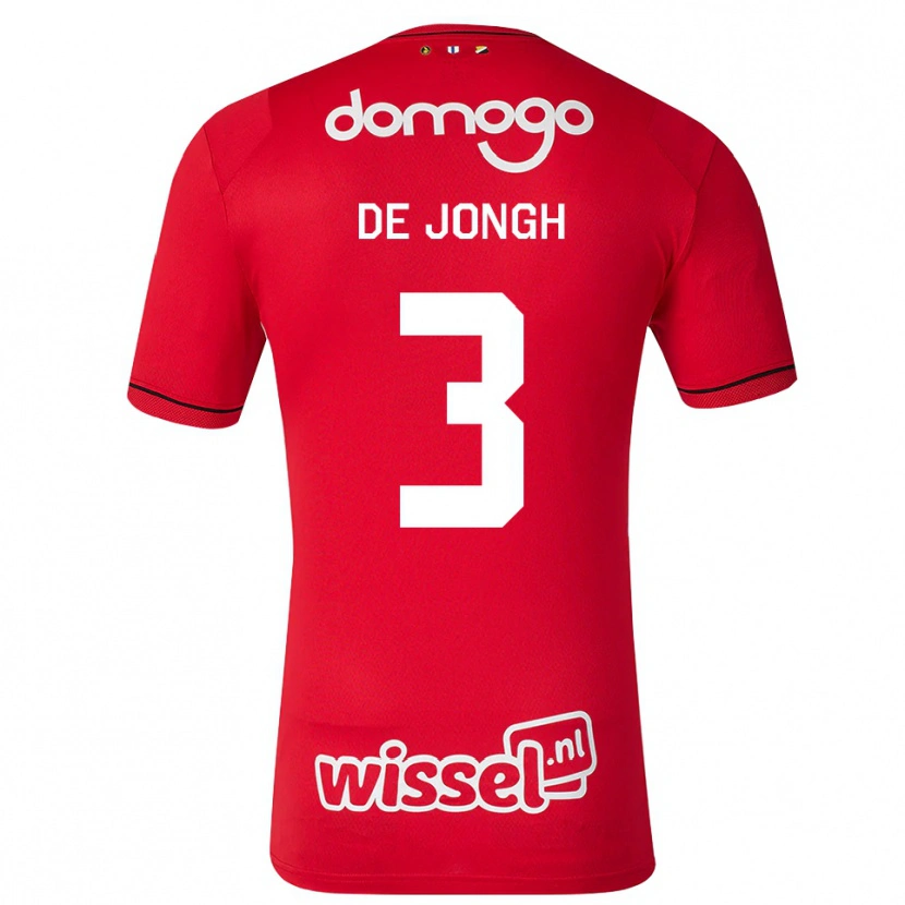 Danxen Kinderen Bryan De Jongh #3 Rood Wit Zwart Thuisshirt Thuistenue 2026/27 T-Shirt