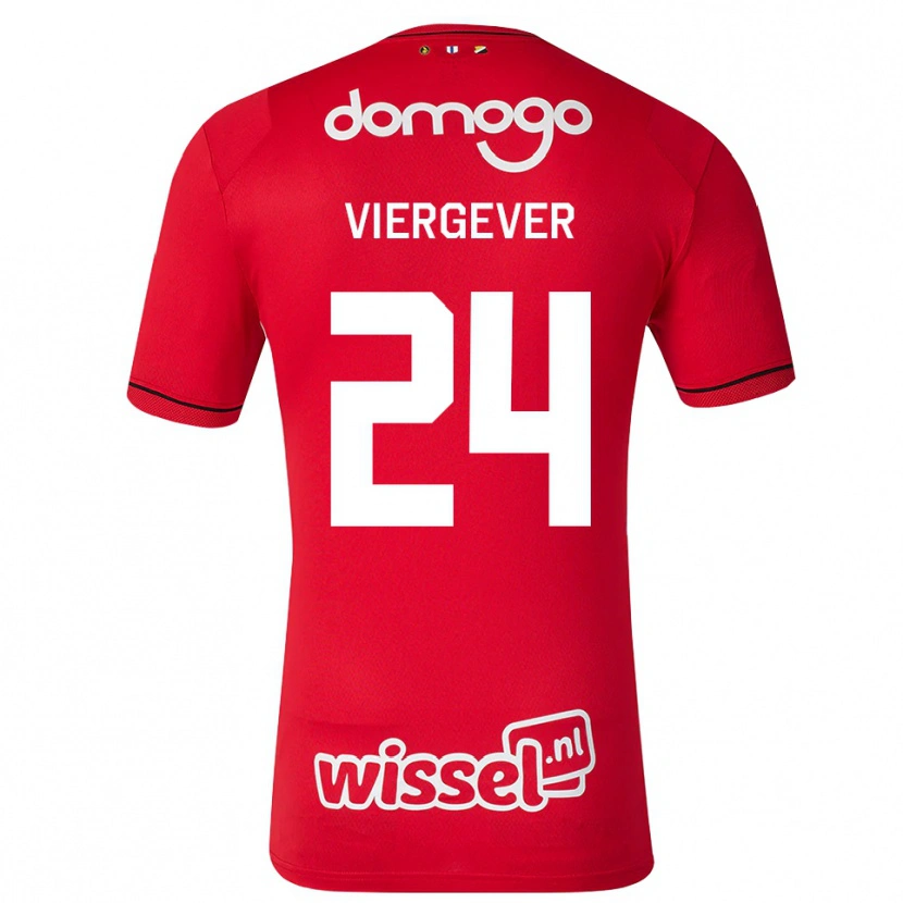 Danxen Kinderen Nick Viergever #24 Rood Wit Zwart Thuisshirt Thuistenue 2026/27 T-Shirt