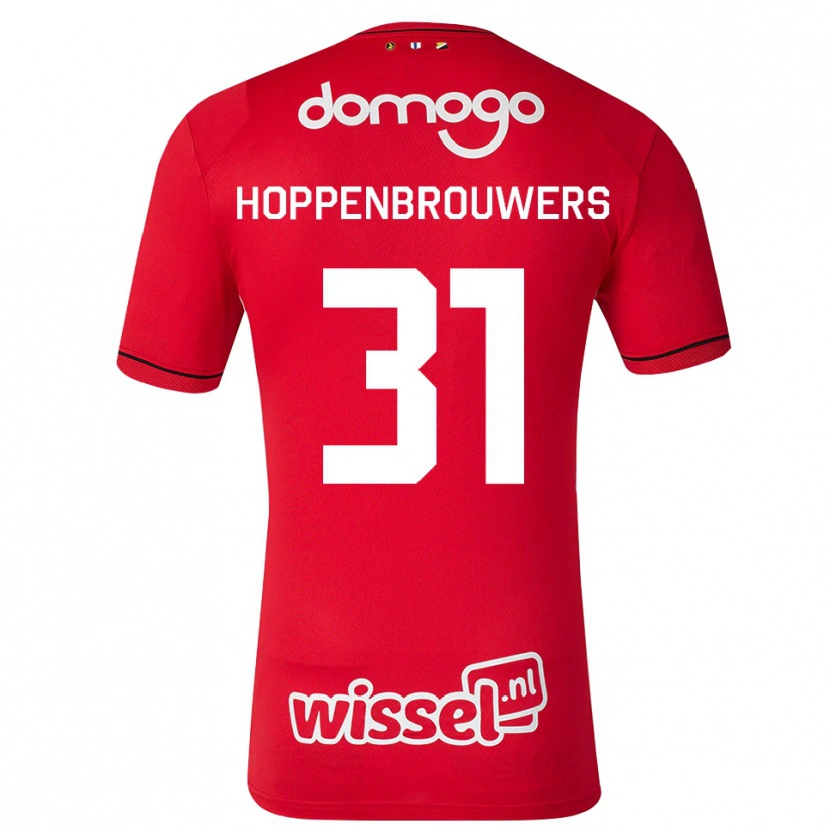 Danxen Kinderen Mike Hoppenbrouwers #31 Rood Wit Zwart Thuisshirt Thuistenue 2026/27 T-Shirt