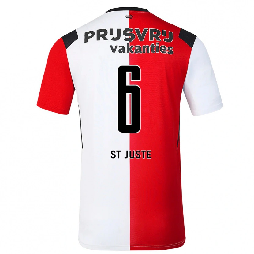 Danxen Kinderen Jeremiah St. Juste #6 Rood Wit Zwart Thuisshirt Thuistenue 2026/27 T-Shirt